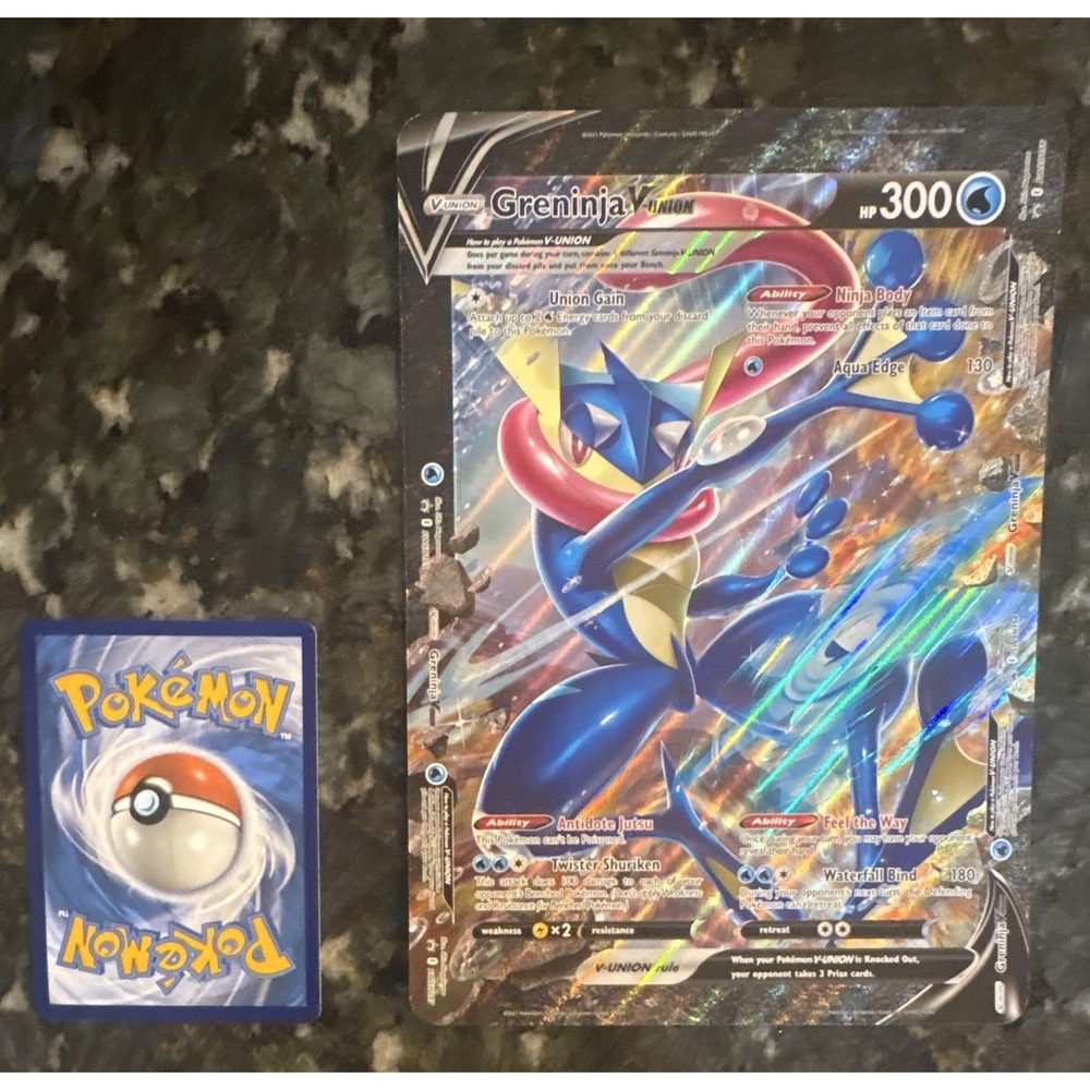 Pokémon TCG Greninja V-UNION Jumbo Set of 4 SWSH Promo Holo EN 300 HP
